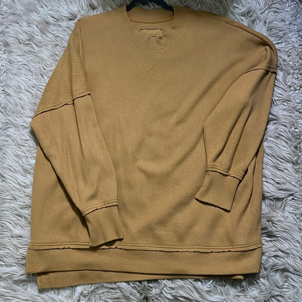 Aerie L Waffle Knit Sweater